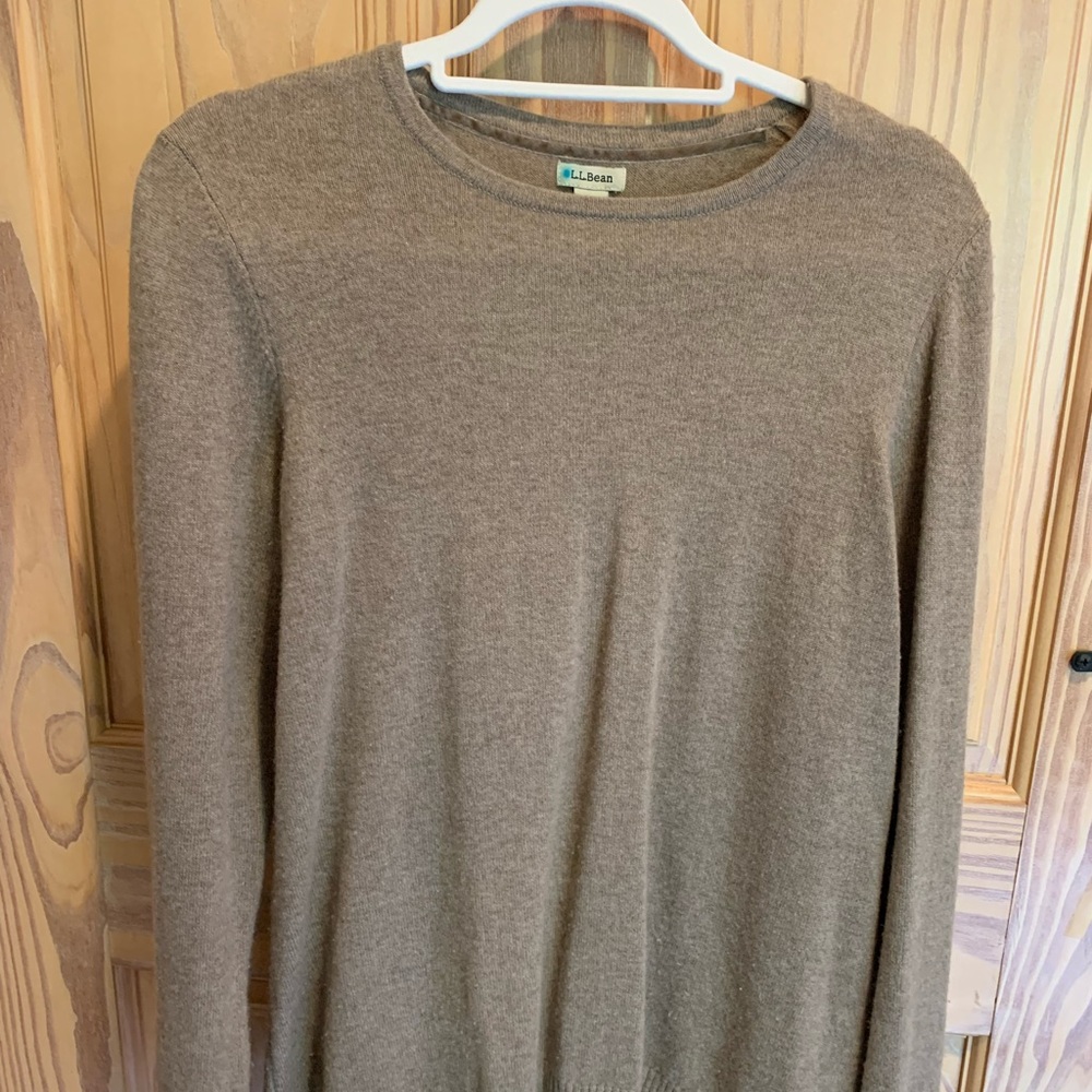Light Brown L.L. Bean Cashmere Sweater